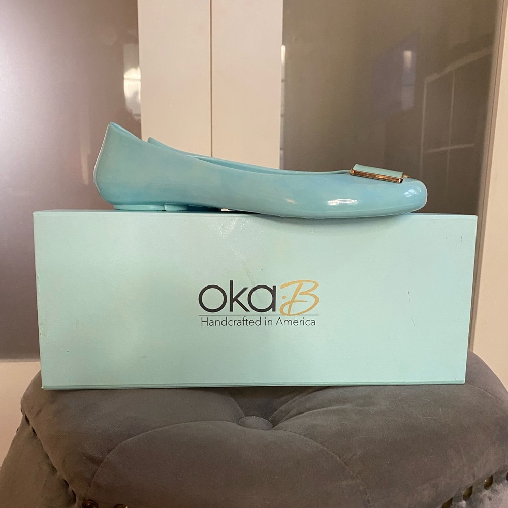 OKA b  Ballet Flat - aqua blue - size 6 - bio-based plastic - Picture 8 of 9